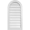 Ekena Millwork Round Top Surface Mount PVC Gable Vent w/ 2"W x 1-1/2"P Brickmould Frame, 16"W x 32"H GVPRT16X3202SN - alternate 1